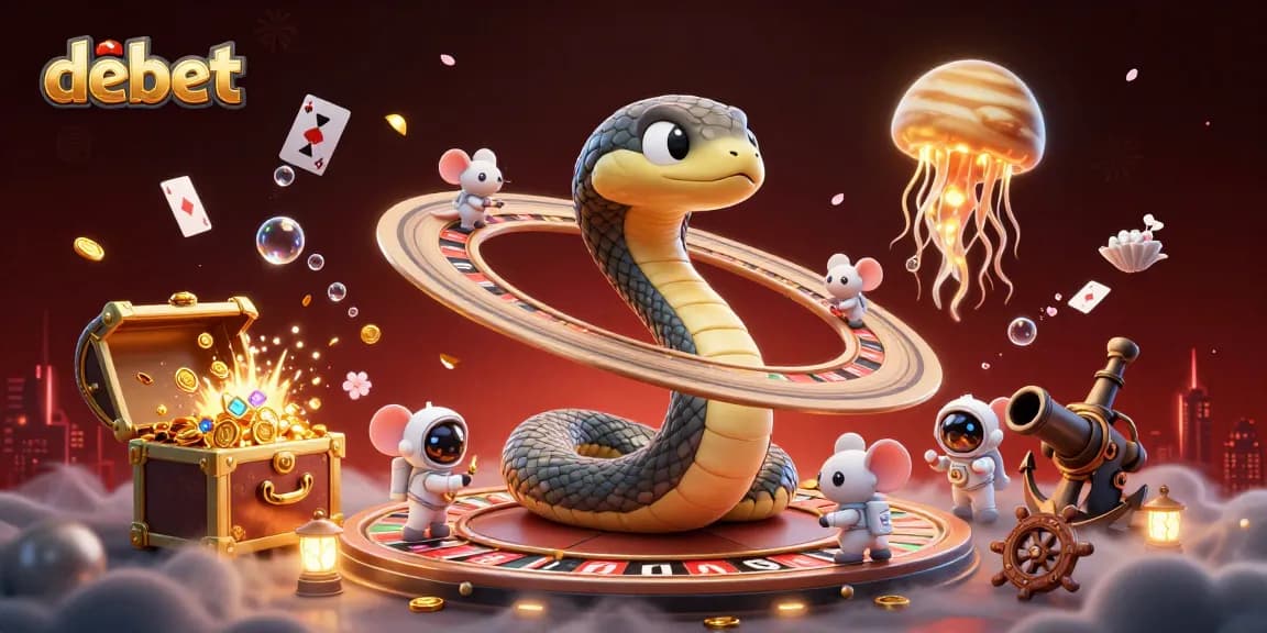 Join the gambling excitement with debet as astronaut mice bet on cosmic roulette!