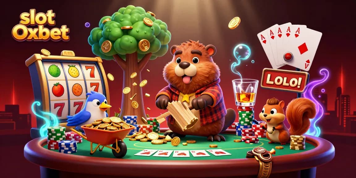 Win big with slot Oxbet’s golden treasures and lively characters in this engaging illustration.