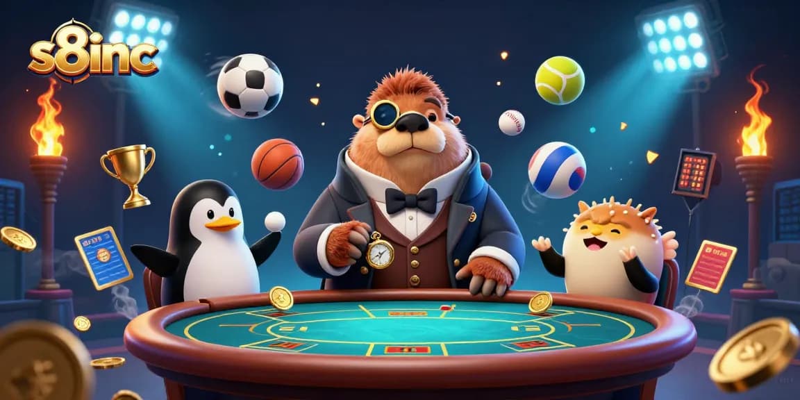 Engage with the thrill of gambling at s8inc's underwater poker table featuring extravagant characters and thrilling elements.