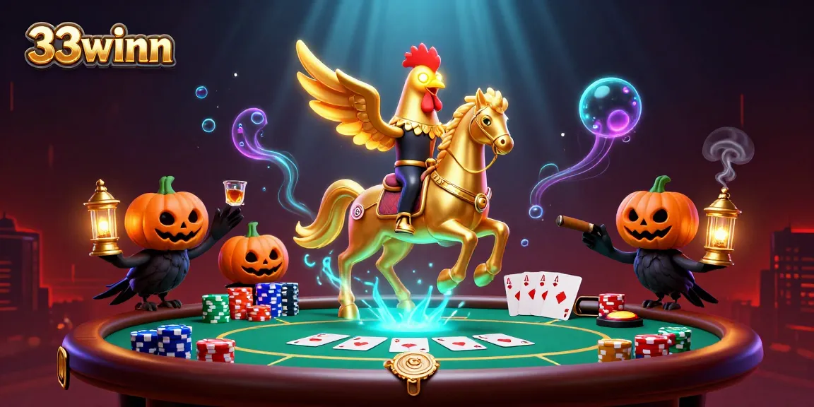Experience the thrilling casino atmosphere with 33winn featuring vibrant characters and dynamic poker action.