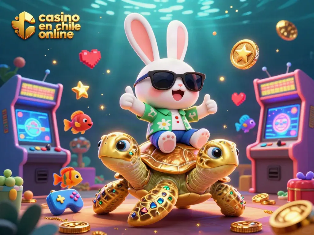 Juega en casino en Chile online mientras disfrutas de tragamonedas y premios emocionantes en una ilustración vibrante.