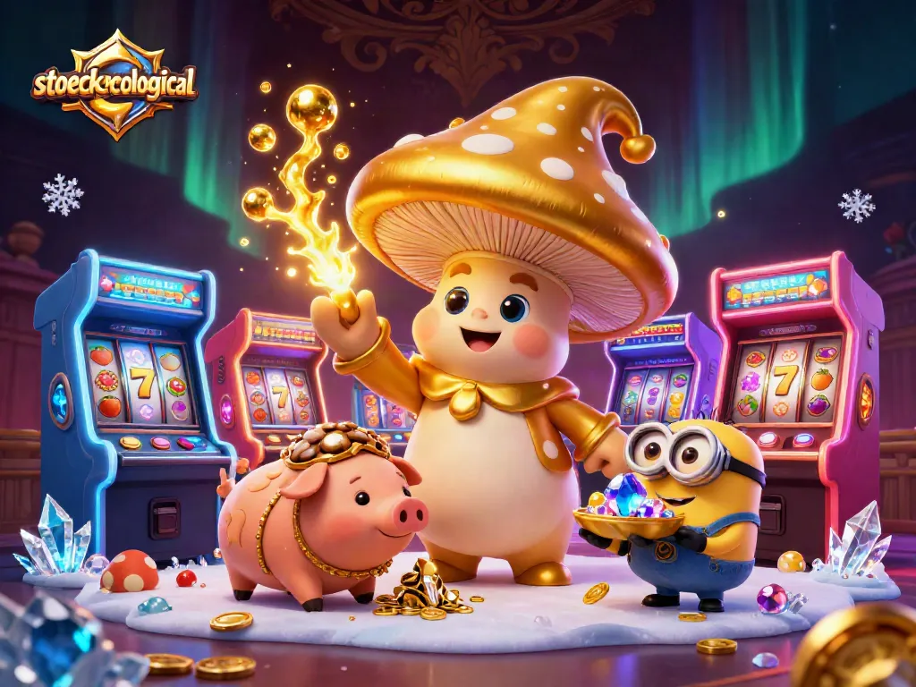 Spin the slots with stoeckerecological's golden wizard and treasure-hunting companions