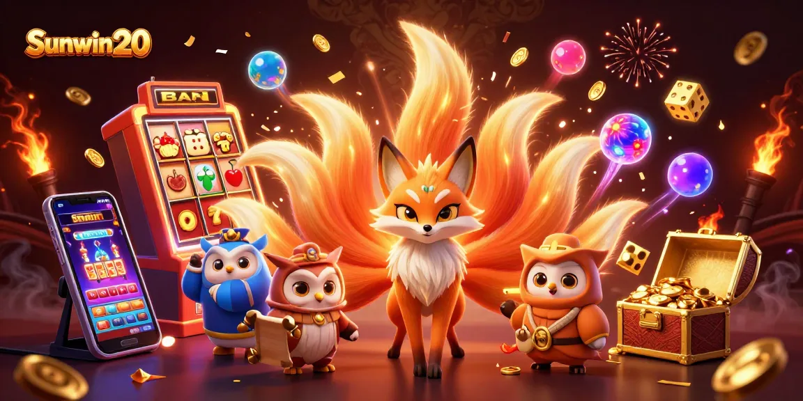 Experience thrilling wins with Sunwin20 at the vibrant casino, featuring a joyful spirit scene.