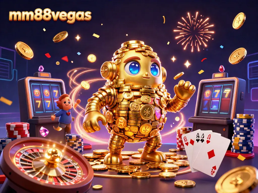 Players enjoy an exciting experience at mm88vegas with golden treasures and vibrant casino visuals.